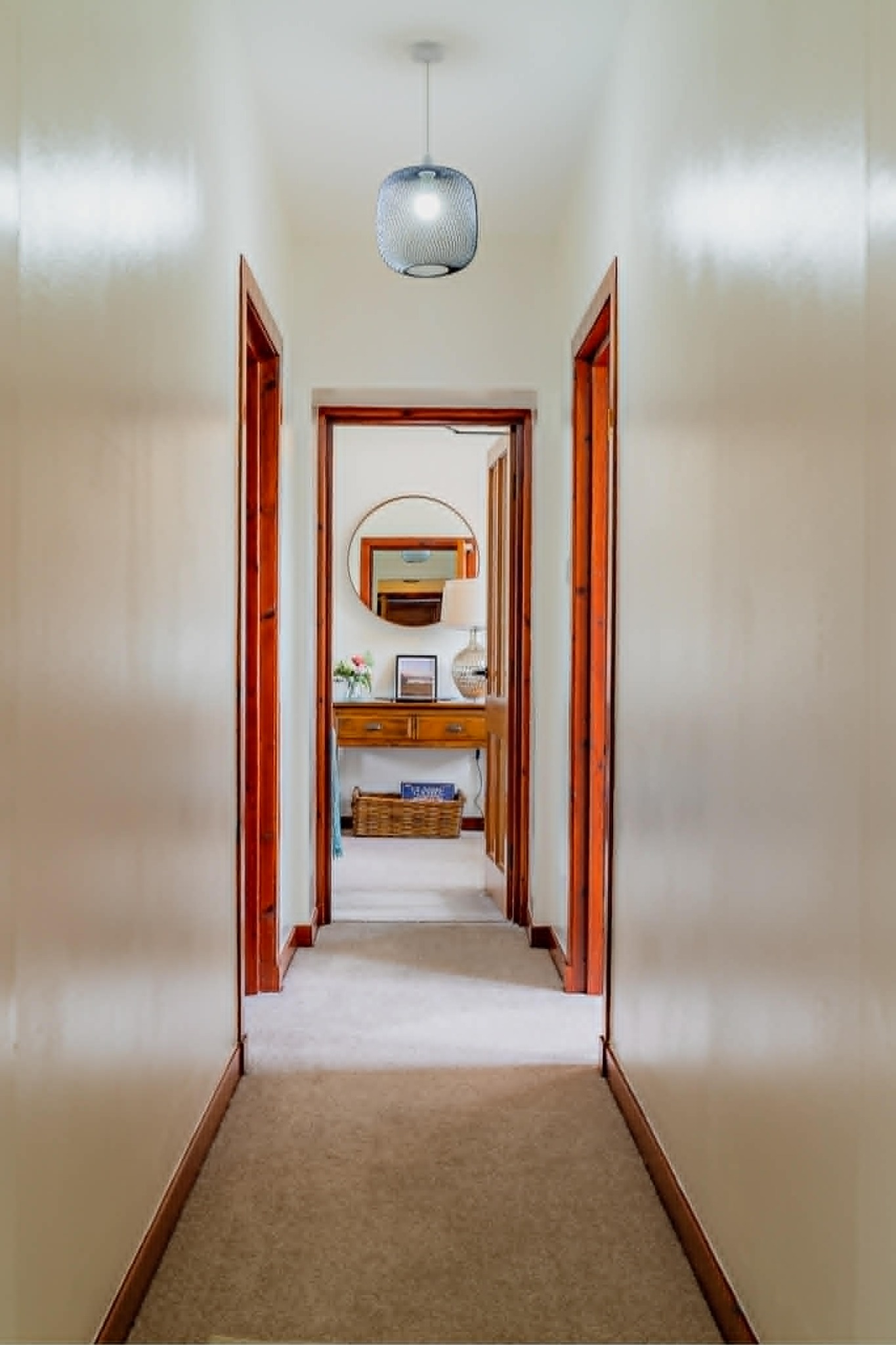 Bright hallway through the apartment
